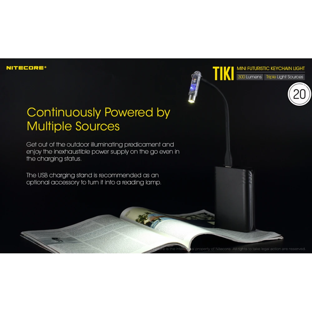 Φακός LED NITECORE TIKI, 300 lumens