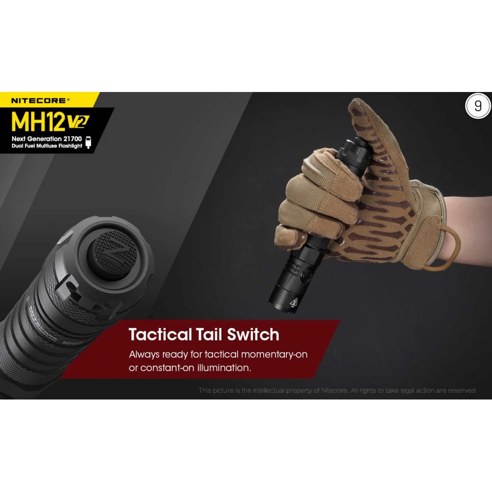 ΦΑΚΟΣ LED NITECORE MULTI TASK HYBRID MH12V2,1200lumens
