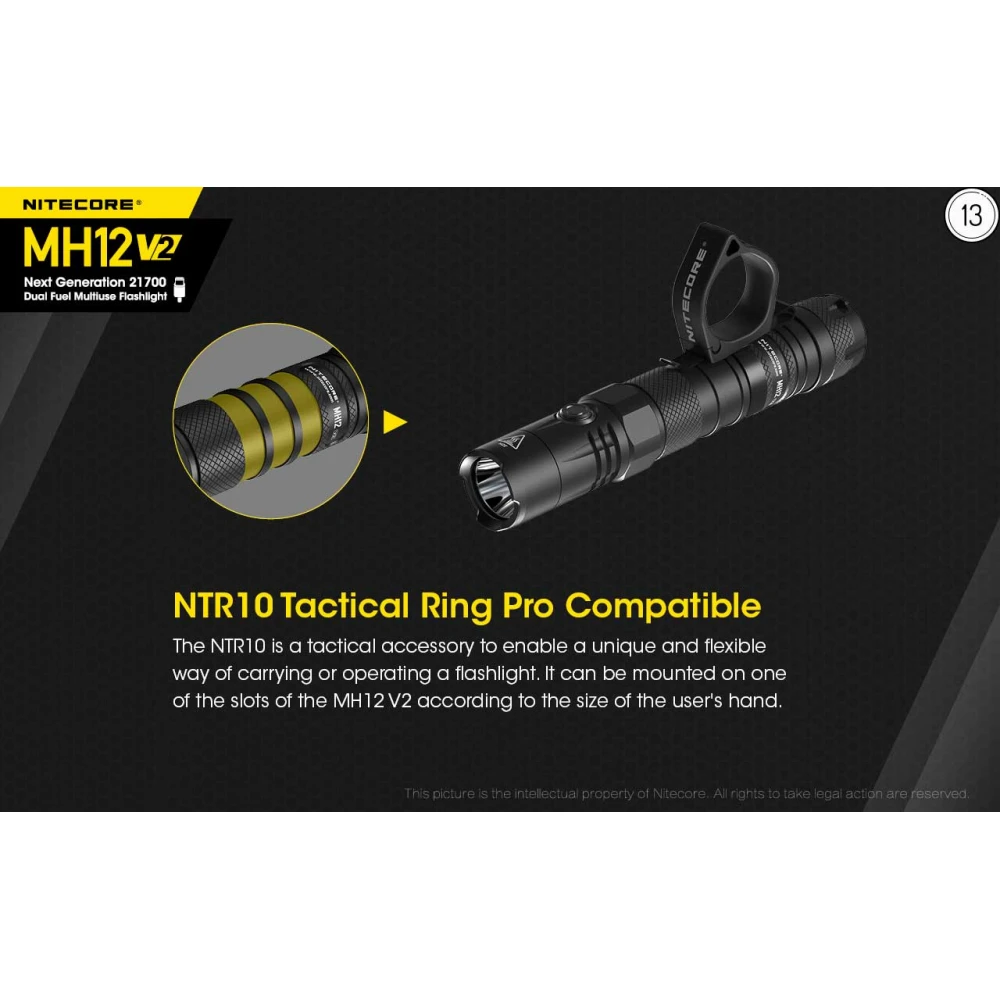 ΦΑΚΟΣ LED NITECORE MULTI TASK HYBRID MH12V2,1200lumens