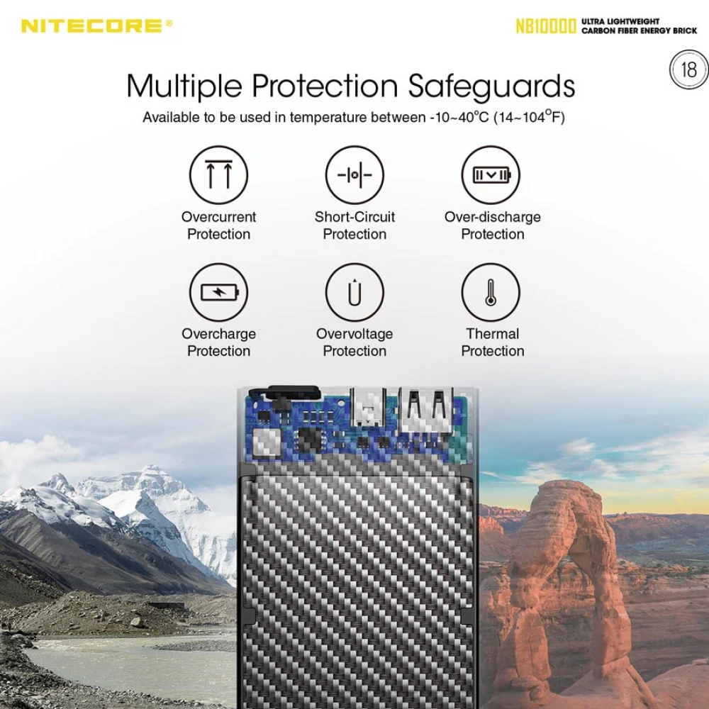 POWER BANK NITECORE NB10000 Carbon Fiber