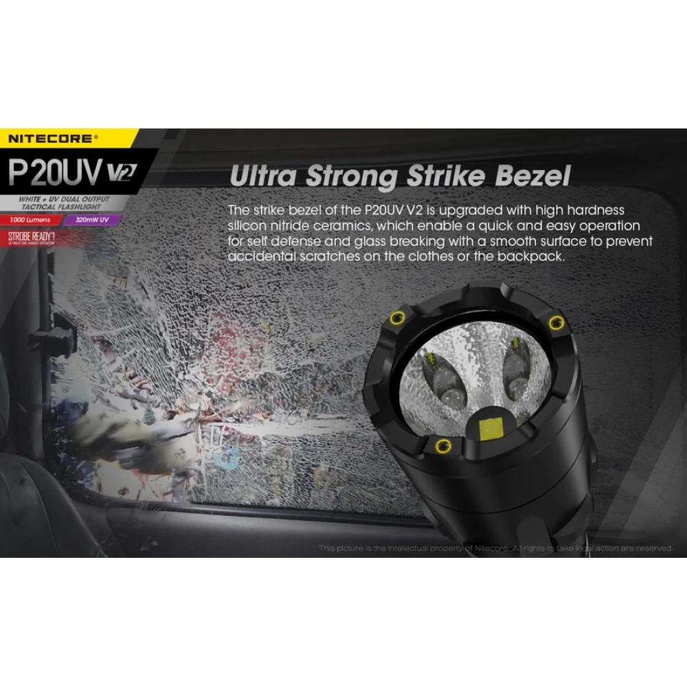 ΦΑΚΟΣ LED NITECORE PRECISE P20UV V2, Tactical, Strobe Ready