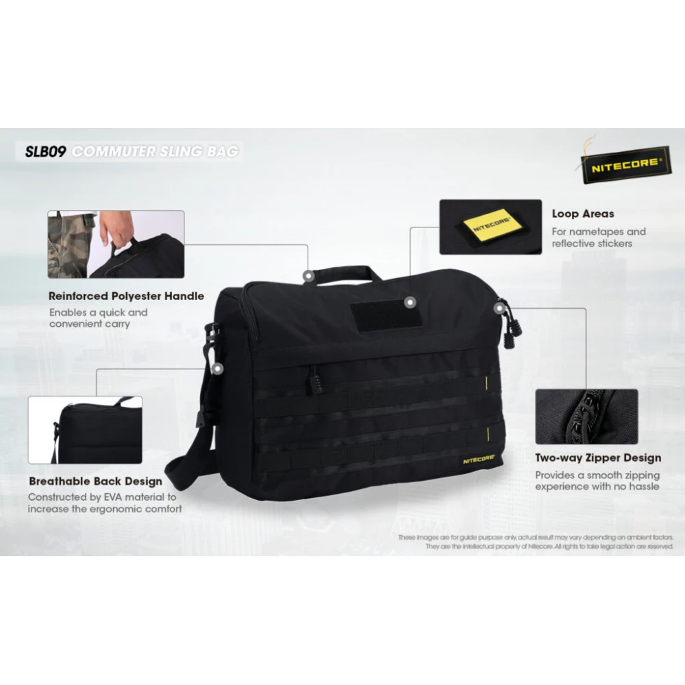 ΤΣΑΝΤΑΚΙ NITECORE EDC, SLB09, High Strength 500D Polyester Fabric, 9lt