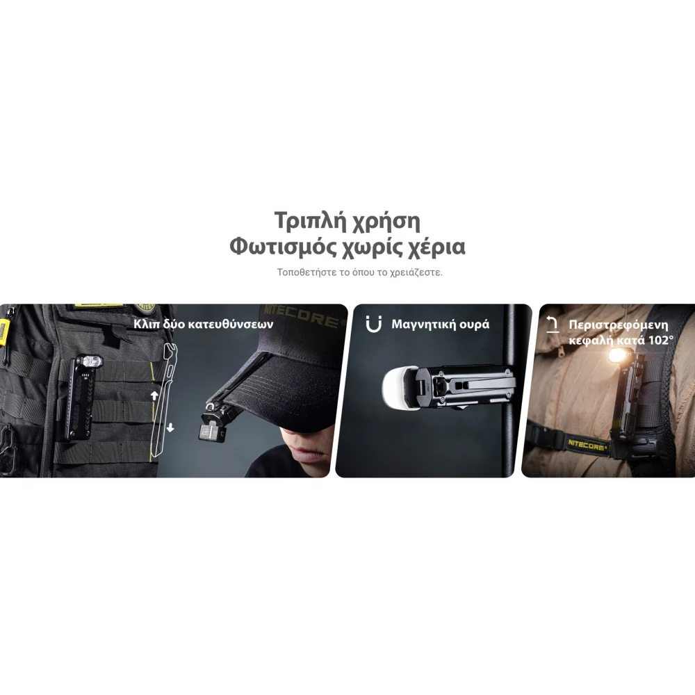 ΦΑΚΟΣ LED NITECORE EDC09, MCT, 1600lumens