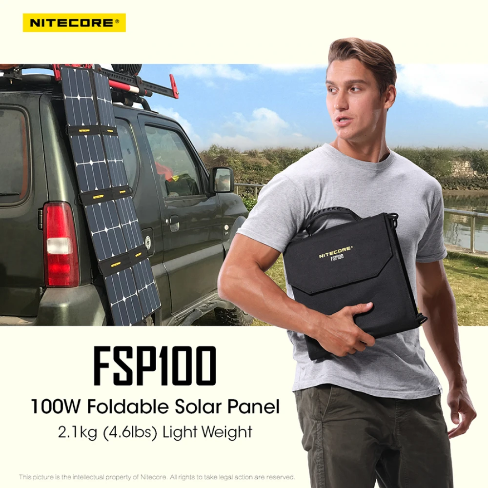 Ηλιακό PANEL NITECORE FSP100, Φορητό, 100W