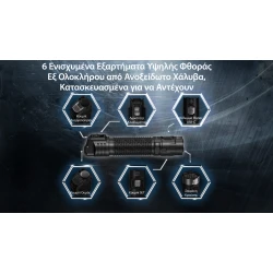 ΦΑΚΟΣ LED NITECORE PRECISE P17ix, Tactical Lumin Sield, Strobe ready, 5000lm