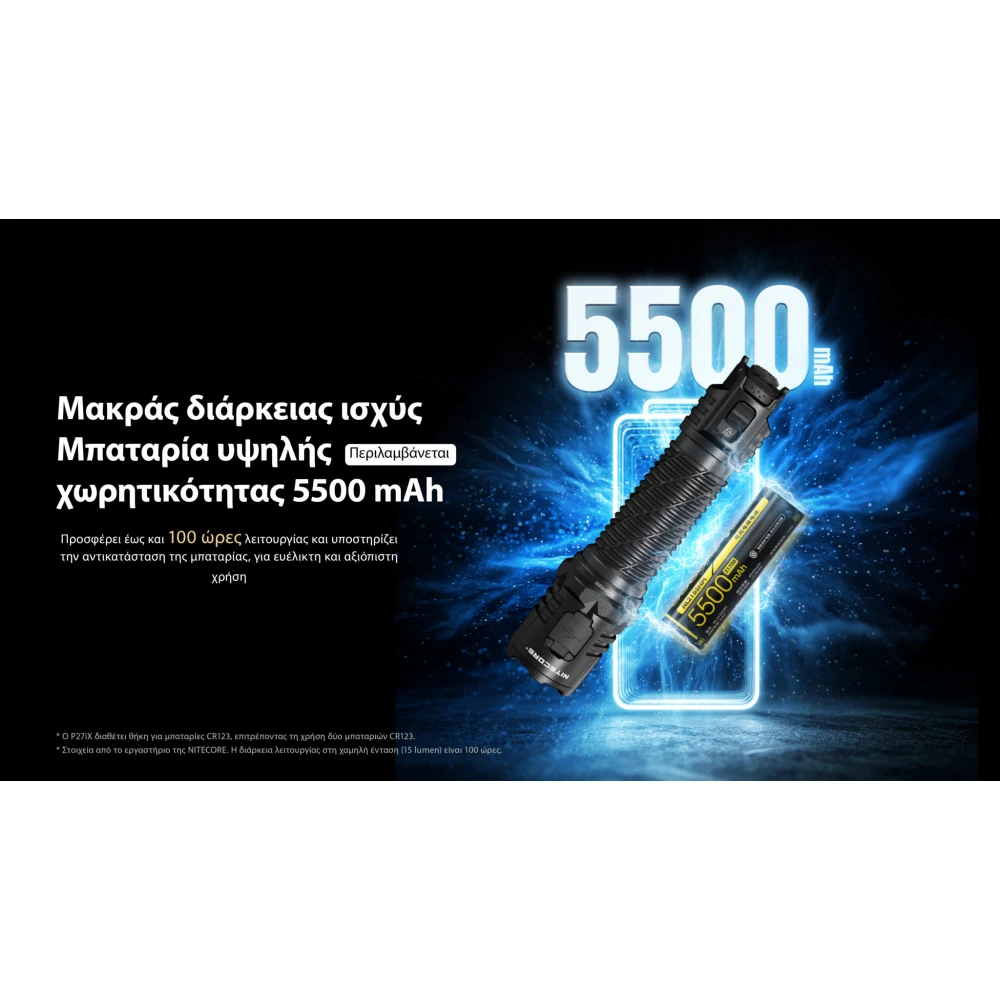 ΦΑΚΟΣ LED NITECORE PRECISE P27ix, Tactical Lumin Sield, Strobe ready, 5000lm