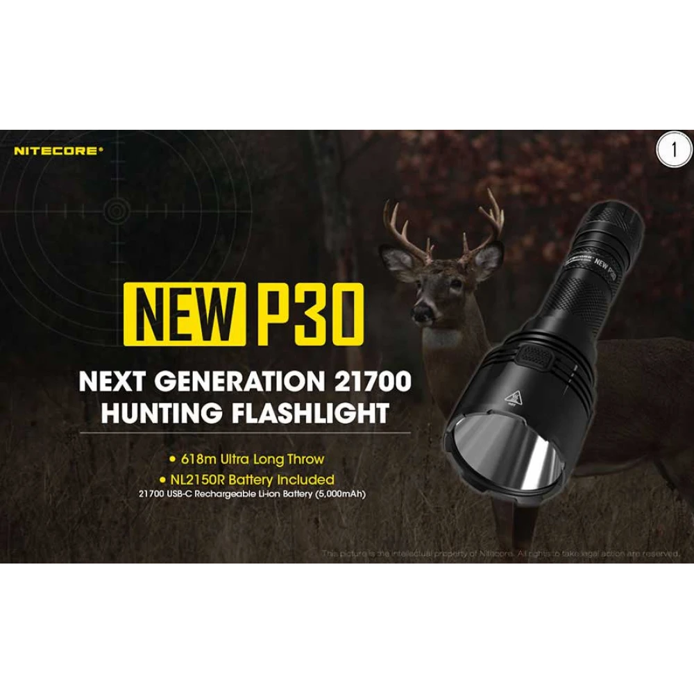 Επαγγελματικός Φακός LED NITECORE PRECISE P30 NEW + 2150R USB-C 