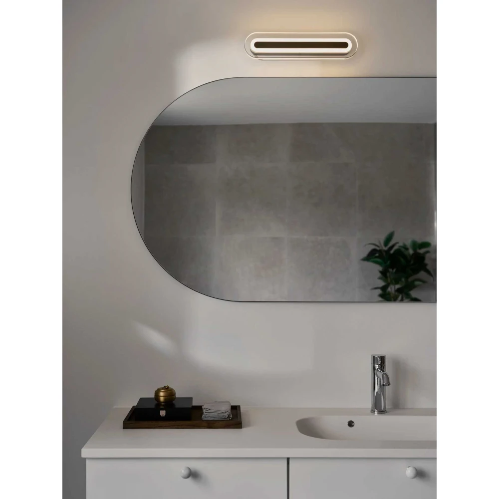 LED Φωτιστικό Επιτοίχιο Μαύρο IP44 8W 2CCT-3000K/4000K Dimmable - Cavara - Nordlux
