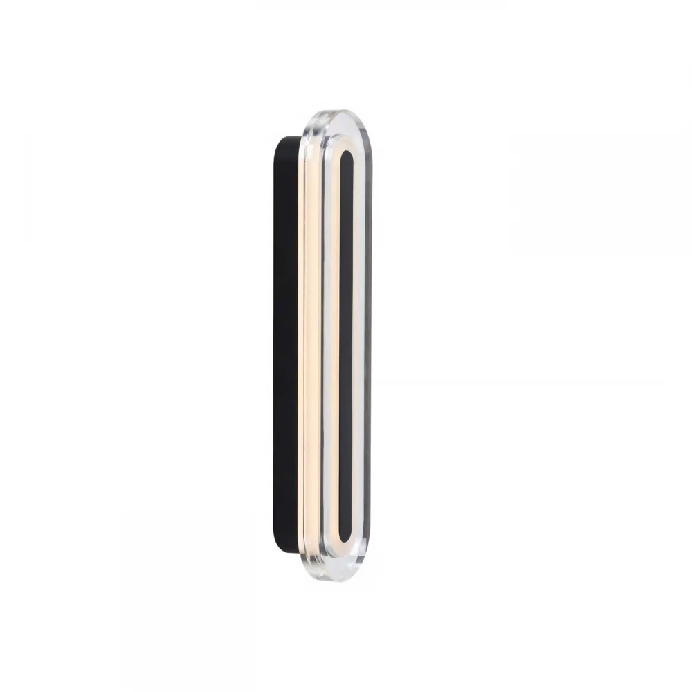 LED Φωτιστικό Επιτοίχιο Μαύρο IP44 8W 2CCT-3000K/4000K Dimmable - Cavara - Nordlux