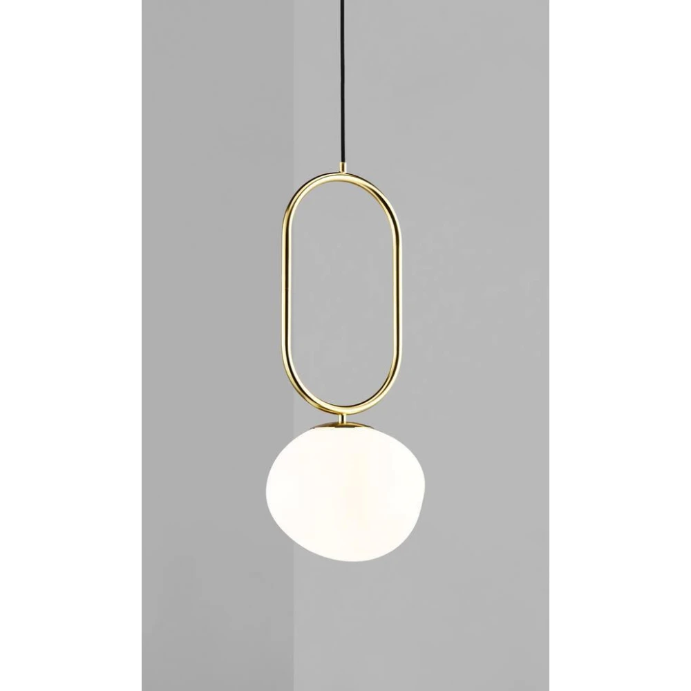 Κρεμαστό Φωτιστικό Χρυσό Με Οπάλ Φυσητό Γυαλί της MARIA BERNTSEN - 1xE27 SHAPES 22 - NORDLUX