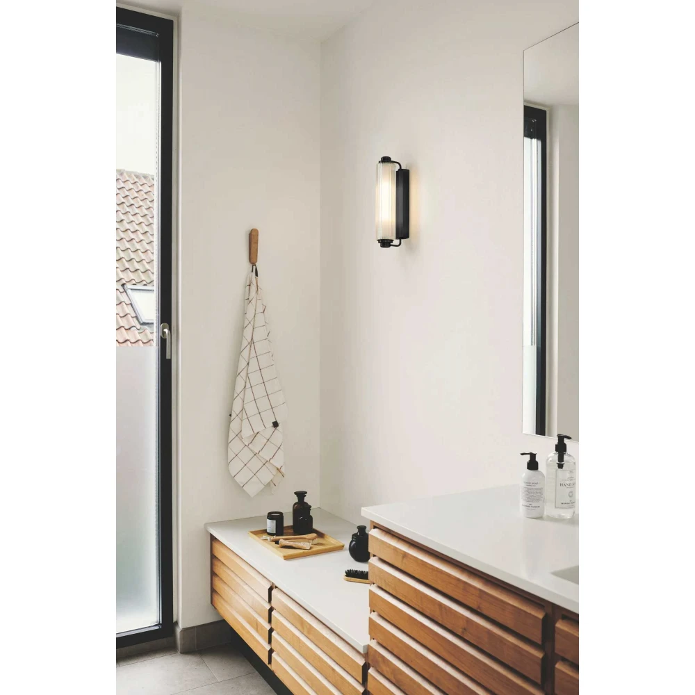 Φωτιστικό Επιτοίχιο Δίφωτο Μαύρο IP44 2xE14 Nimal - Nordlux