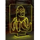 LED Φωτιστικό Χαραγμένο Plexiglass Με Σχέδιο Chimpanzini Bananini Με Διακόπτη ON/OFF Plexi