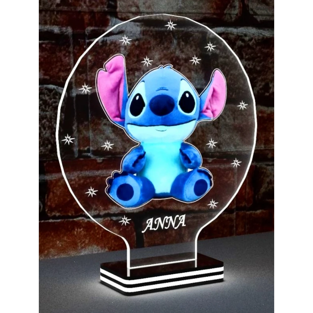 LED Φωτιστικό Plexiglass Με τον Stitch