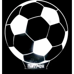 LED Φωτιστικό Χαραγμένο Plexiglass Με Σχέδιο Μπάλα Ποδοσφαίρου Με Διακόπτη ON/OFF Plexi