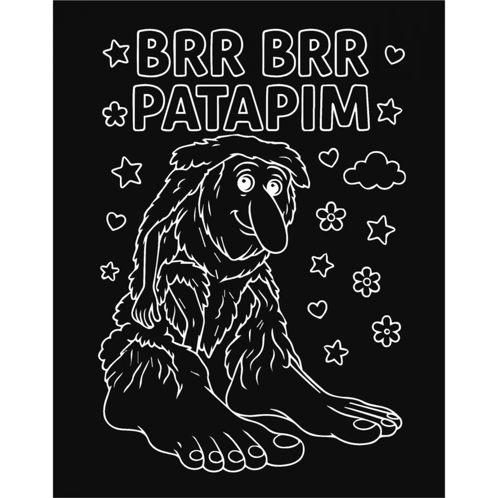 LED Φωτιστικό Χαραγμένο Plexiglass Με Σχέδιο Brrr Brrr Patapim Με Διακόπτη ON/OFF Plexi