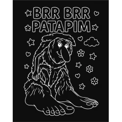 LED Φωτιστικό Χαραγμένο Plexiglass Με Σχέδιο Brrr Brrr Patapim Με Διακόπτη ON/OFF Plexi