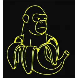 LED Φωτιστικό Χαραγμένο Plexiglass Με Σχέδιο Chimpanzini Bananini Με Διακόπτη ON/OFF Plexi