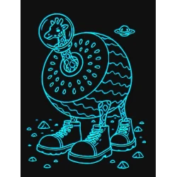 LED Φωτιστικό Χαραγμένο Plexiglass Με Σχέδιο Girafa Celeste Με Διακόπτη ON/OFF Plexi