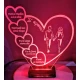 LED Φωτιστικό Χαραγμένο Plexiglass Με Σχέδιο Love Με Διακόπτη ON/OFF Plexi