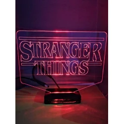 LED Φωτιστικό Χαραγμένο Plexiglass Με Σχέδιο Stranger Things Με Διακόπτη ON/OFF Plexi