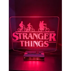 LED Φωτιστικό Χαραγμένο Plexiglass Με Σχέδιο Stranger Things Με Διακόπτη ON/OFF Plexi