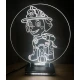 LED Φωτιστικό Χαραγμένο Plexiglass Με Paw Patrol Marchall Με Διακόπτη ON/OFF Plexi
