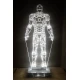 LED Φωτιστικό Χαραγμένο Plexiglass Με Σχέδιο Superheroes Ironman Με Διακόπτη ON/OFF AlphaLed