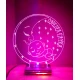 LED Φωτιστικό Χαραγμένο Plexiglass Με Σχέδιο Φεγγάρακι Με Διακόπτη ON/OFF AlphaLed