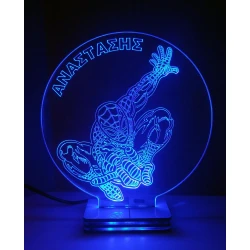 LED Φωτιστικό Χαραγμένο Plexiglass Με Σχέδιο Spiderman Με Διακόπτη ON/OFF AlphaLed