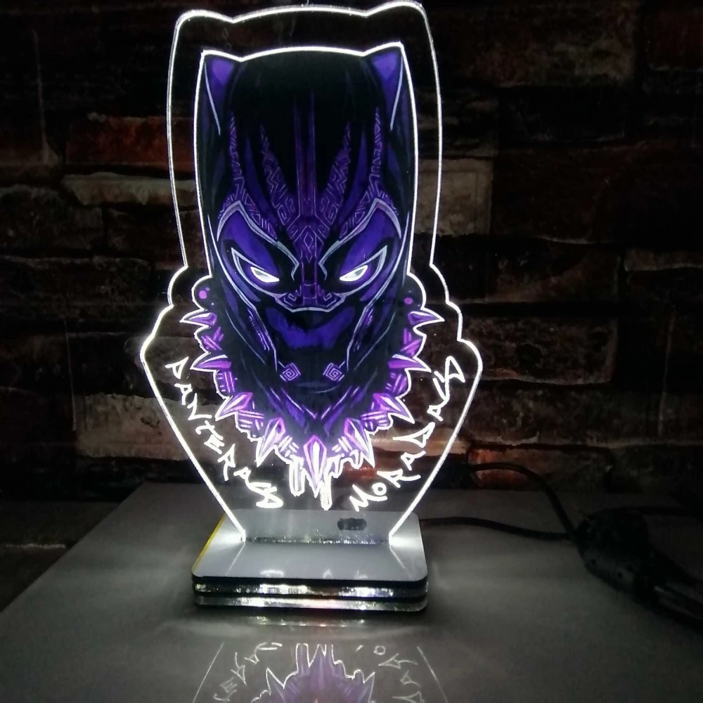 LED Φωτιστικό Plexiglass Με τον Black Panther