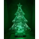 LED Φωτιστικό Χαραγμένο Plexiglass Με Σχέδιο Χριστουγεννιάτικο Δέντρο Με Διακόπτη ON/OFF Plexi
