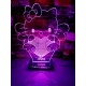 LED Φωτιστικό Χαραγμένο Plexiglass Με Σχέδιο Hello Kitty Με Διακόπτη ON/OFF Plexi