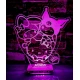 LED Φωτιστικό Χαραγμένο Plexiglass Με Σχέδιο Hello Kitty Girl Power Με Διακόπτη ON/OFF Plexi