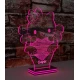LED Φωτιστικό Χαραγμένο Plexiglass Με Σχέδιο Hello Kitty Με Διακόπτη ON/OFF Plexi
