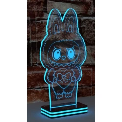 LED Φωτιστικό Χαραγμένο Plexiglass Με Σχέδιο Labubu Με Διακόπτη ON/OFF Plexi