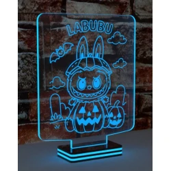 LED Φωτιστικό Χαραγμένο Plexiglass Με Σχέδιο Labubu Με Διακόπτη ON/OFF Plexi