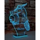 LED Φωτιστικό Χαραγμένο Plexiglass Με Σχέδιο Vespa Με Διακόπτη ON/OFF AlphaLed
