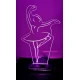 LED Φωτιστικό Χαραγμένο Plexiglass Με Σχέδιο Μπαλαρίνα Με Διακόπτη ON/OFF Plexi