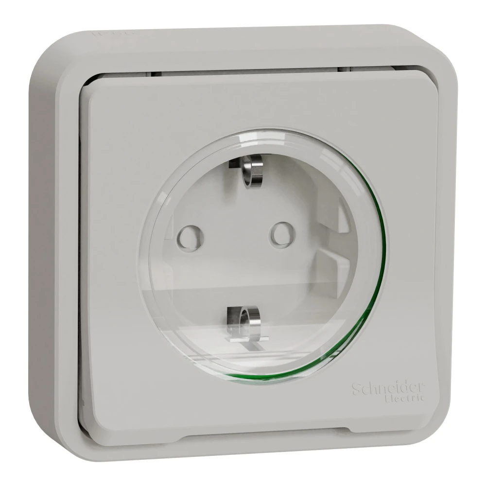 Mureva Styl πρίζα σούκο ασφαλείας χωνευτή Λευκή IP55 - SCHNEIDER ELECTRIC
