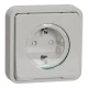 Mureva Styl πρίζα σούκο ασφαλείας χωνευτή Λευκή IP55 - SCHNEIDER ELECTRIC