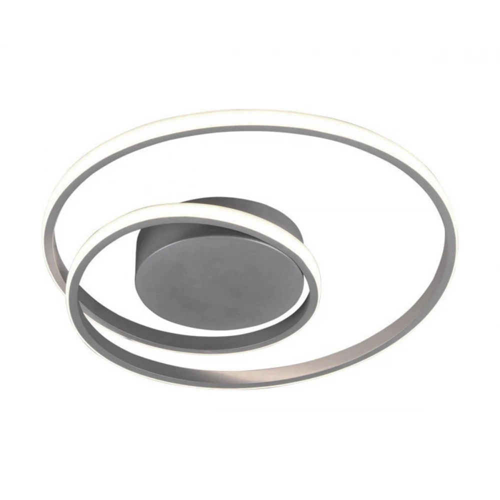 LED Πλαφονιέρα Μεταλλική Γκρι Τιτάνιο ø39cm 22W ZIBAL - RL