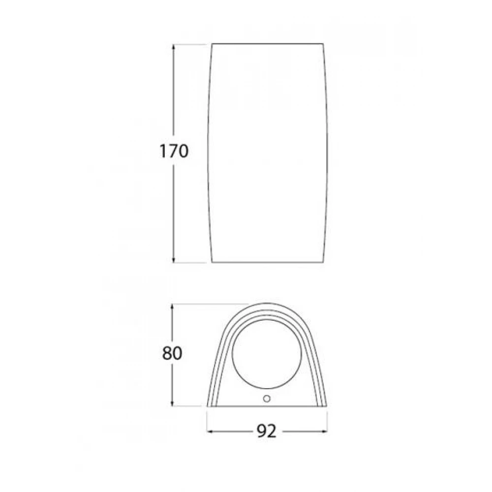 Απλίκα Εξωτερικού Χώρου Από Ρητίνη Μαύρη LED 1 X 3,5W GU10 IP55 - MARTA 90 FUMAGALLI