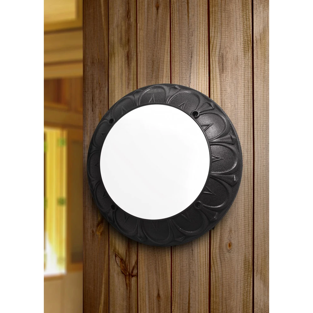 Φωτιστικό Τοίχου / Οροφής Εξωτερικού Χώρου Μαύρο ø35,5cm 1x E27 60W IP66 - RITA FUMAGALLI