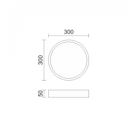 LED Πλαφονιέρα Μεταλλική Γκρι Φ30cm 21W 1890lm 160° - SpotLight