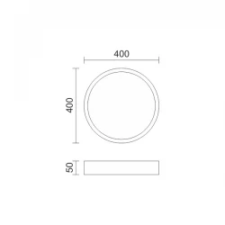 LED Πλαφονιέρα Μεταλλική Λευκό Φ40cm 32W 2800lm 160° - SpotLight