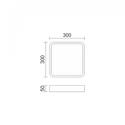 LED Πλαφονιέρα Μεταλλική Λευκό 30x30cm 21W 1890lm 160° - SpotLight