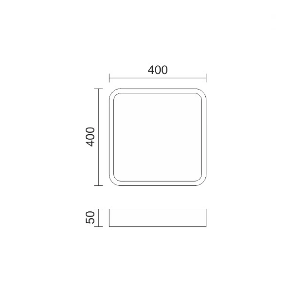 LED Πλαφονιέρα Μεταλλική Γκρι 40x40cm 24W 2160lm 160° CCT - SpotLight