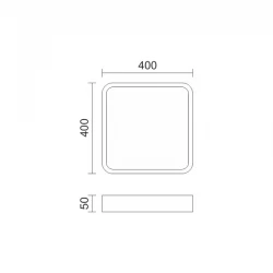 LED Πλαφονιέρα Μεταλλική Λευκό 40x40cm 24W 2160lm 160° - SpotLight