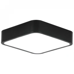 LED Πλαφονιέρα Μεταλλική Μαύρο 40x40cm 24W 2160lm 160° - SpotLight