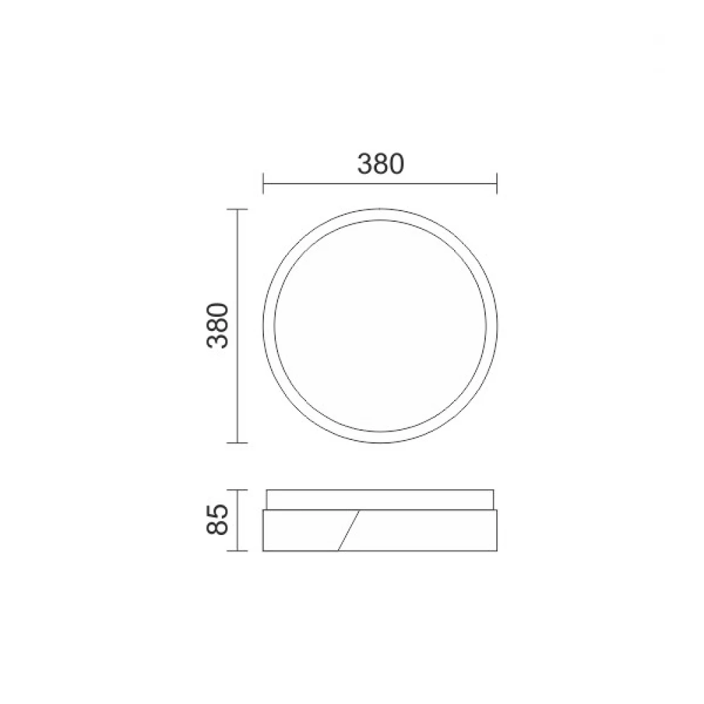 LED Πλαφονιέρα Μεταλλική Μαύρη 24W 2160lm 160° - SpotLight